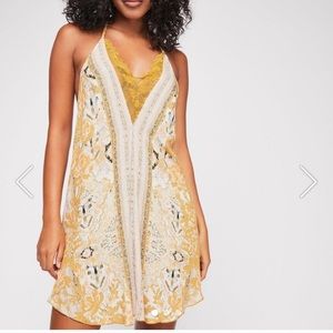Free People Love Bird Lace Trim Slip dress